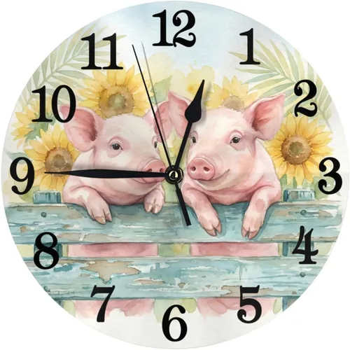 Miniatura 13 de African Black Woman Wall Clock Battery Operated Silent Round Clock Afro Girl Wall Decor for Home Office School, 9.8 Inch