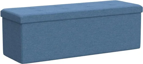 Miniatura 5 de Giantex Banco otomano de almacenamiento, 43 pulgadas de largo, plegable, con bolsillo lateral, divisor, banco acolchado para zapatos para sala