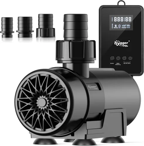 Miniatura 10 de hygger Bomba de agua de 15W-100W con controlador (hasta 3430 GPH), bomba de retorno sumergible/en línea con modo/flujo ajustable, 2 bombas de fuente