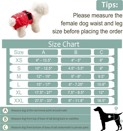 Miniatura 64 de Pañales lavables para perros, para hembras caninas, reutilizables, para periodo de celo, altamente absorbentes, para incontinencia, con broches