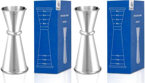 Miniatura 9 de Lexenic Jigger japonés prémium de 2 onzas y 1 onza con 7 medidas en el interior para camarero, jigger de acero inoxidable 304 resistente, accesorios