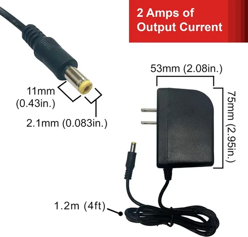 Miniatura 2 de Adaptador de fuente de alimentación AC DC 12V 2AMP Transformador 12 voltios 2000mA UL Visionis VIS-CP200