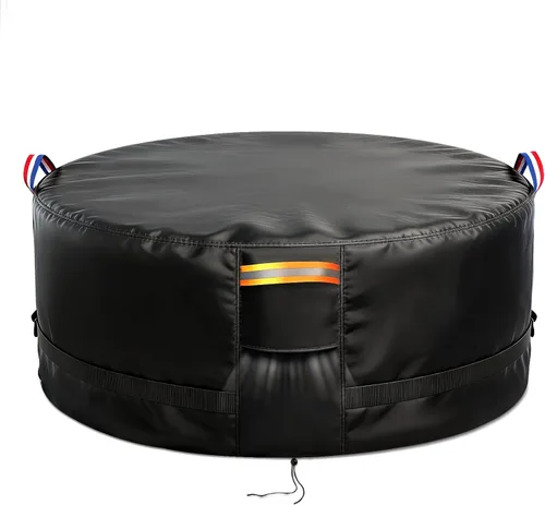 Miniatura 25 de Cubierta rectangular para fogata, impermeable, para mesa de fuego de gas propano al aire libre, 28 pulgadas de largo x 28 pulgadas de ancho x 24