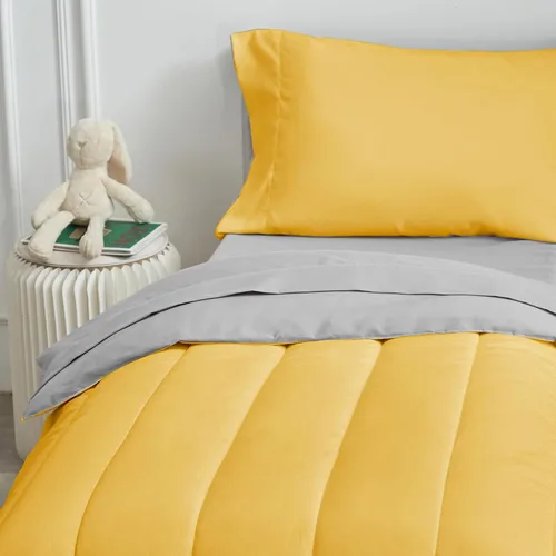 Miniatura 4 de UOZZI BEDDING Juego de sábanas para niños pequeños de 4 piezas, ultra suave y transpirable, incluye edredón, sábana encimera, sábana bajera y funda
