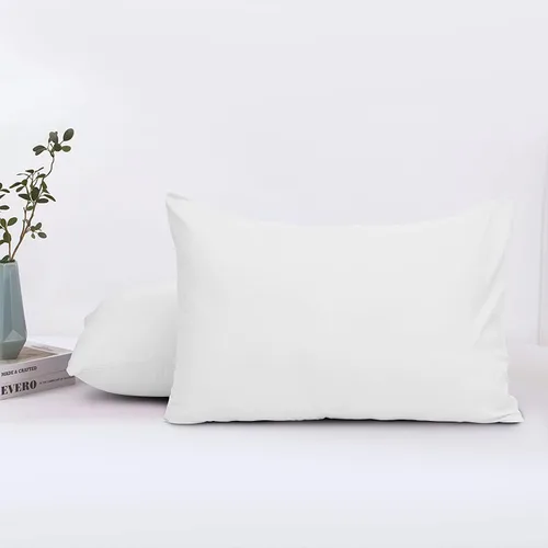 Miniatura 2 de Funda de almohada de viaje de 12 x 18 pulgadas, paquete de 2 piezas, 100% algodón egipcio, cierre de cremallera, 500 hilos, funda de almohada
