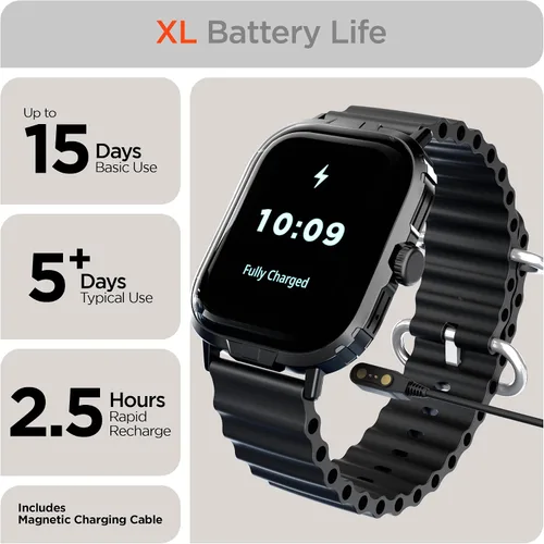 Miniatura 9 de HyperGear FIT X2 Smartwatch + monitor de actividad física con pantalla LCD IPS grande de 2 pulgadas, frecuencia cardíaca, oxígeno en sangre, calidad