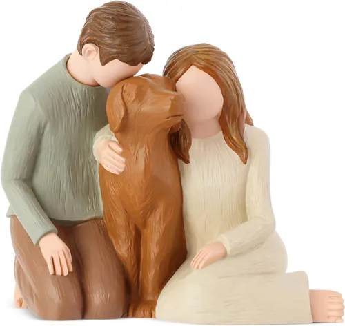 Miniatura 10 de Hensonever Figuras de abuela, figuras esculpidas pintadas a mano para abuela y nieto, regalos de cumpleaños
