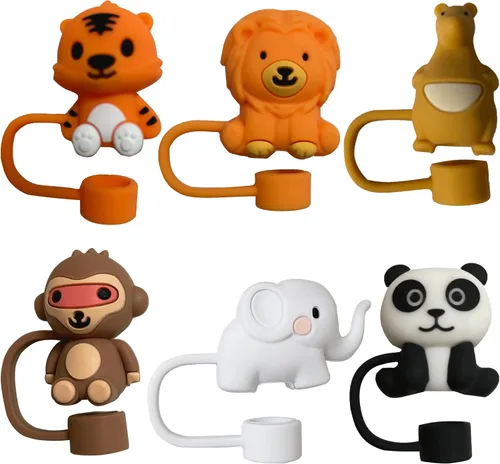 Miniatura 7 de 6 fundas de popote para copa Stanley, tapas de paja de silicona de grado alimenticio para copas Stanley de 30 y 40 onzas, tapas de paja