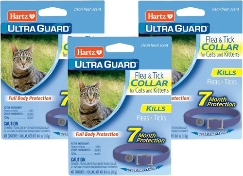 Miniatura 8 de Collar anti pulgas y garrapatas Hartz UltraGuard para gatos y gatitos, 7 meses de protección y prevención contra pulgas y garrapatas, blanco
