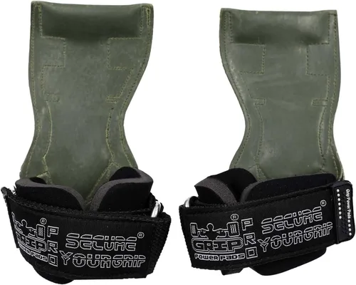 Miniatura 3 de Lifting Grips PRO Guantes de Peso de Servicio Pesado Correas de Barra de Gimnásticos Alternativa a Ganchos de Potencia Peso Muerto Muñequera verde