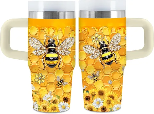 Miniatura 25 de Vaso de 405 ml para niños con alfabeto de animales con asa, popote y tapa, vaso aislado de acero inoxidable, cosas con letras del abecedario