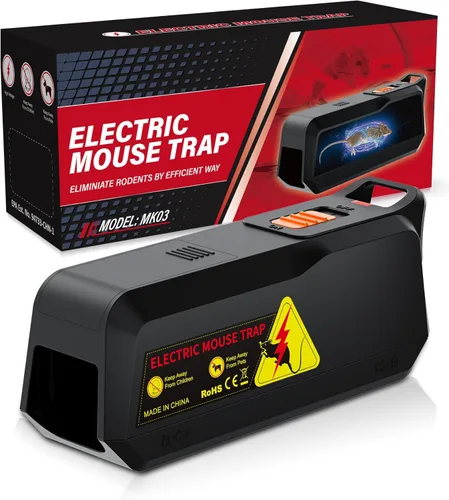 Trampa eléctrica para ratones para uso en interiores, exterminador de ratones humano con indicador LED, trampa electrónica para ratones para el