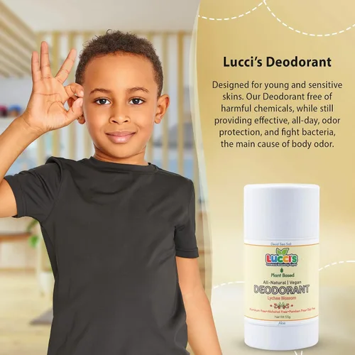 Miniatura 6 de Lucci's Childrens Grooming Supply Desodorante infantil para niñas y niños – Desodorante vegano y a base de plantas para niños – Natural sin OMG sin