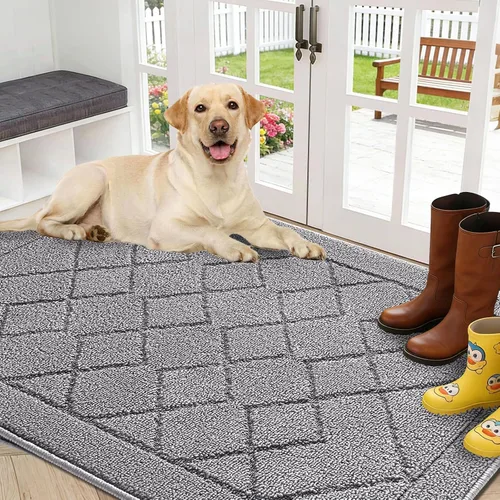 Miniatura 11 de REFETONE Tapete para interiores, tapete para puerta trasera o delantera de 20 x 32 pulgadas, felpudo, parte trasera de goma, antideslizante