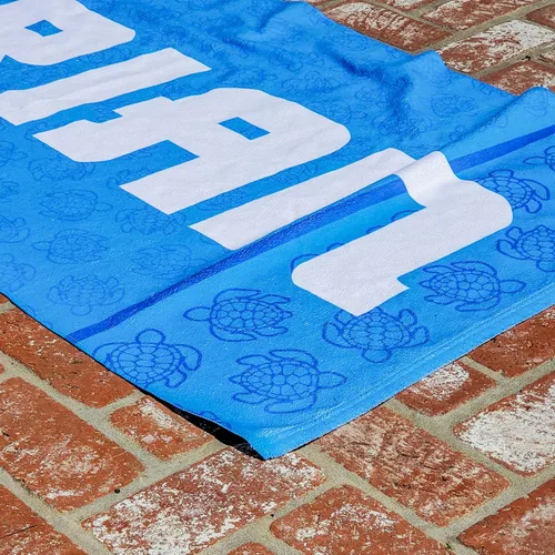 Miniatura 5 de IT'S A SKIN Toalla de playa personalizada de tortuga, añade tu nombre a este divertido y lindo accesorio de playa, regalo personalizado para niños