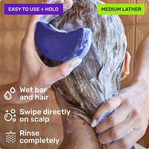 Miniatura 8 de Ethique Barra de champú morado para tonificar el cabello cobrizo, sin plástico, sin crueldad, vegano, 3.88 onzas, anteriormente Tone It Down