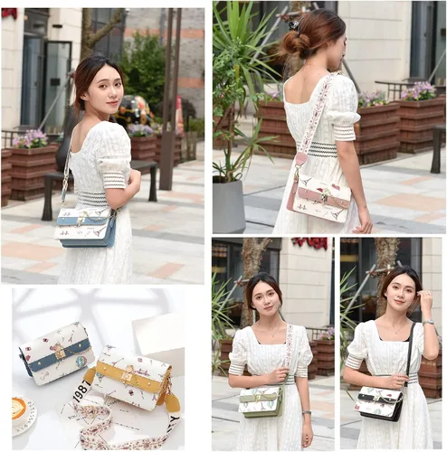 Miniatura 9 de Jainnowa Lindos monederos para mujer, bolso colorido, bolsos cruzados, bolsos de mano, bolsos de noche, bolsos de hombro para mujer