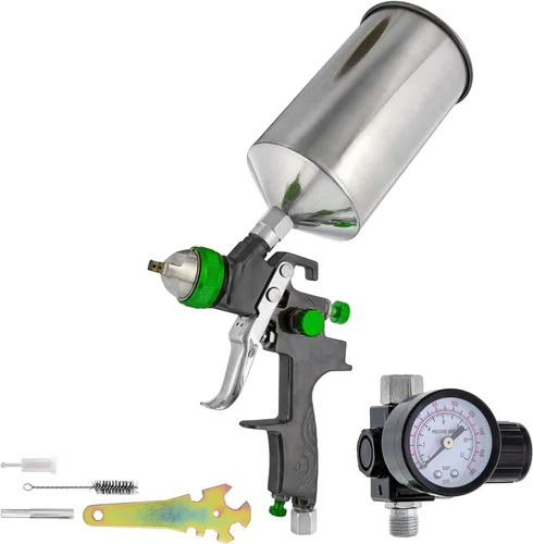 Miniatura 8 de TCP Global Pistola de pulverización profesional HVLP de 0.071 in - Kit de pistola de pintura automática de alimentación por gravedad para capa base