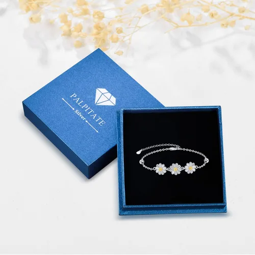 Miniatura 7 de Palpitate Pulseras de plata de ley 925 para mujeres y niñas, joyería de regalo de cadena ajustable
