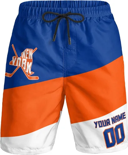 Miniatura 26 de Custom Hockey Men's Shorts Gifts for Men Casual City Youth Fans Sport Beach Shorts Add Name & Number Quick Dry