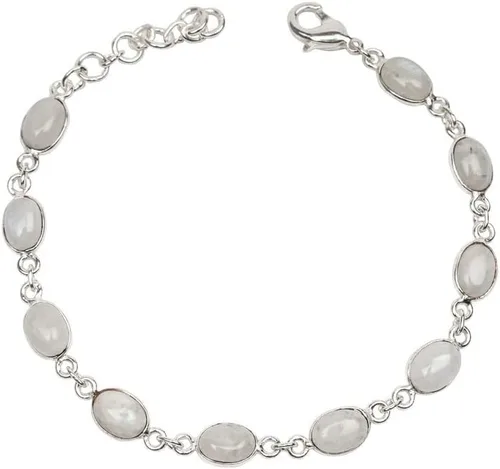 Miniatura 6 de Pulsera de piedras preciosas, pulsera ajustable de enlace, superposición de plata, joyería hecha a mano, bisel, regalo para ella, regalo de Navidad
