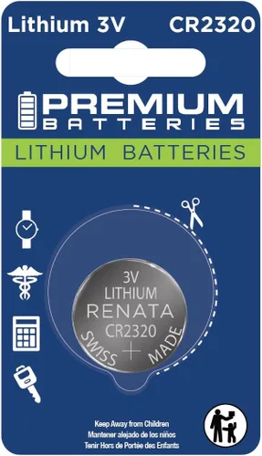 Renata CR2320 Premium - Pila de moneda de litio de 3 V, baterías de alta capacidad de ingeniería suiza (1 unidad)