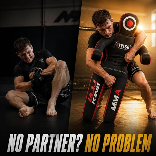 Miniatura 3 de Maniquí de agarre sin relleno – Maniquí de entrenamiento de lucha de tamaño real para adultos y BJJ, MMA Jiu Jitsu Judo Takedown y práctica de Negro