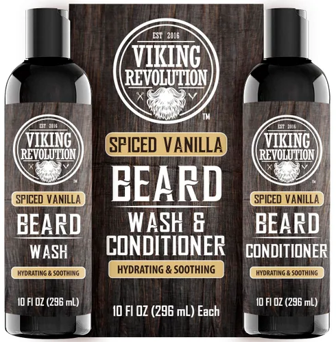 Miniatura 9 de Viking Revolution Lavado de Barba y Acondicionador de Barba para Hombres con Aceite de Argán y Aceite de Jojoba - Suavizante y Fortalecedor de Barba