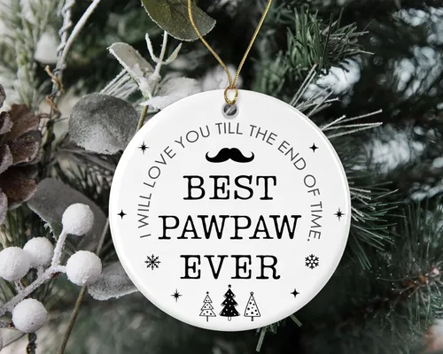 Miniatura 3 de Best Pawpaw Ever Ornament, Pawpaw Christmas Ornament, Ornament for Pawpaw, Christmas Ornament Gift from Daughter, Son Printed on One Side