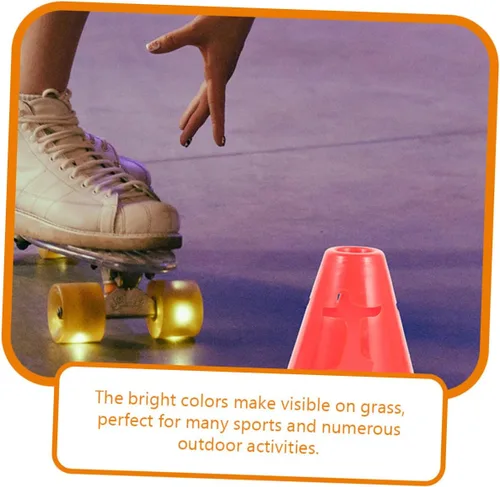 Miniatura 7 de GALPADA 20Pcs Small High Sports Training Cones for Soccer and Roller Skating Agility Drills Portable Markers for School Practice and Speed Control