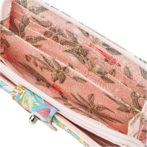 Miniatura 5 de Vera Bradley Cartera de algodón con protección RFID para mujer, Painted Feathers