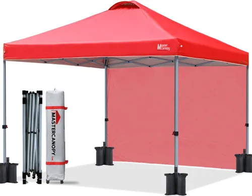 Miniatura 36 de MASTERCANOPY - Toldo desplegable duradero con 1 pared lateral (6.6 x 6.6 pies, caqui)