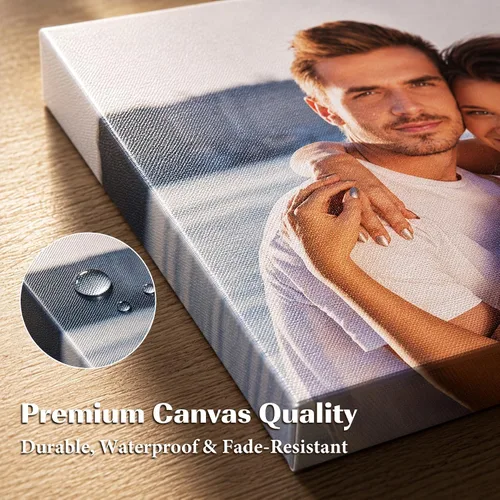 Miniatura 3 de Lienzo de foto personalizable con impresión y marco flotante profundo - Arte de pared envuelto en galería personalizado de tu imagen - Opciones