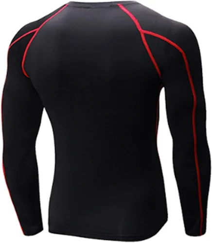 Miniatura 2 de Camiseta de compresión para hombre, de manga larga, atlética, para entrenamiento, camiseta deportiva activa, camiseta interior de ajuste seco