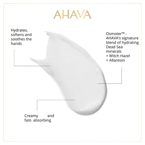 Miniatura 3 de AHAVA Crema de Manos Mineral de Agua del Mar Muerto - Hidratante de Manos para Manos Secas Agrietadas, Absorción Ligera y Rápida, Enriquecida