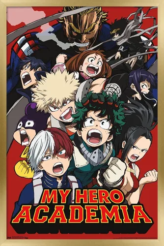 Miniatura 18 de My Hero Academia - Póster de pared Key Art 2, 22.37 x 34.00 pulgadas, paquete de póster y montaje