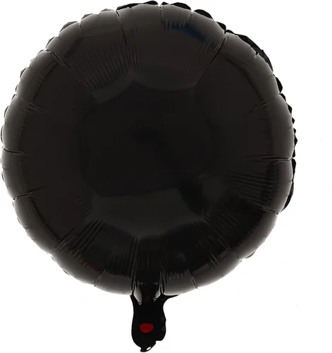 10 globos de helio grandes de Mylar con forma redonda, color negro, para cumpleaños, baby shower, boda, fiesta, decoración de 18 pulgadas