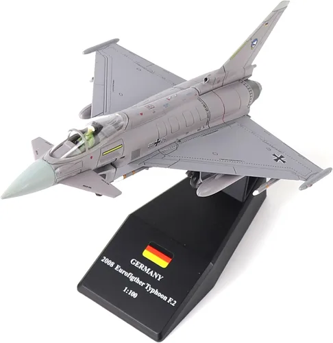 Miniatura 5 de NUOTIE 1/100 Eurofighter Typhoon EF-2000 German Jet Fighter Modelo de avión fundido a presión para colección de exhibición o regalo