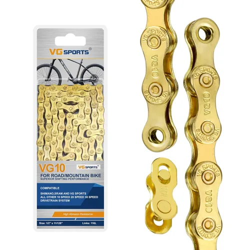 Miniatura 16 de VG SPORTS Cadenas de bicicleta de 6/7/8/9/10/11 velocidades, cadenas de bicicleta ligeras semihuecas/huecas para bicicleta de carretera/MTB/BMX