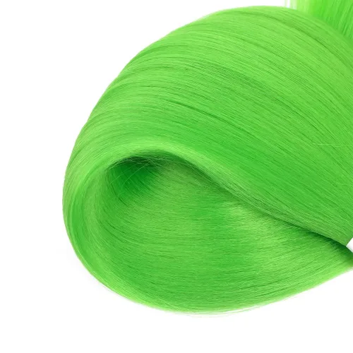 Miniatura 5 de Cabello trenzado verde preestirado de 26 pulgadas, 3 paquetes de cabello trenzado para trenzas, textura Yaki, trenzas de ganchillo con ajuste