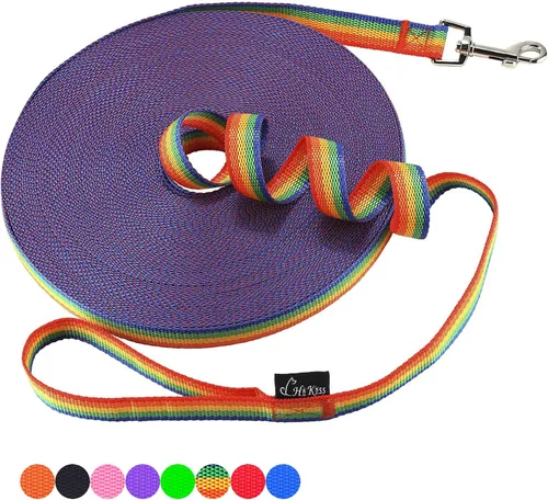 Miniatura 35 de Hi Kiss Correa de Entrenamiento de Obediencia y Agilidad para Perros/Cachorros - 15 pies 20 pies 30 pies 50 pies 100 pies - Ideal para Jugar