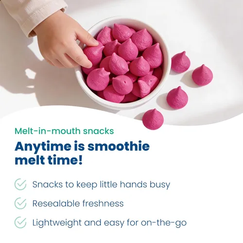 Miniatura 4 de Amara Smoothie Melts - Beets n' Berries - Snacks orgánicos para bebés con frutas y verduras - Yogur derretido a base de plantas - Snack saludable
