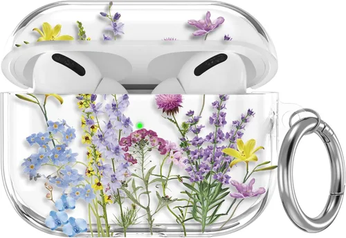 Miniatura 60 de Maxjoy Funda compatible con AirPods Pro, funda con diseño de vaca clara para mujeres y niñas, bonita funda protectora suave con llavero compatible