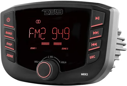 Miniatura 4 de DS18 Hydro MRX2 Marine and Powersports - Receptor de centro multimedia con radio AM/FM, USB y Bluetooth, 2 zonas, salida de 4 voltios, BT, RDS 4 x