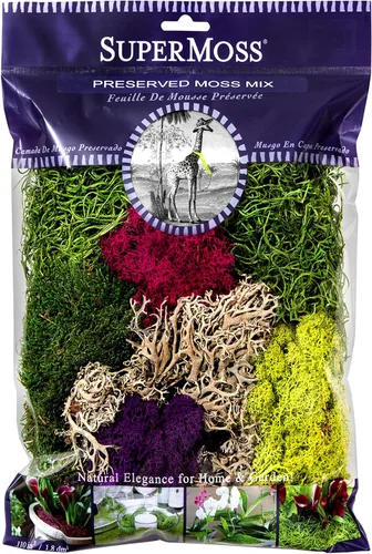 Miniatura 6 de SuperMoss (23309) Mezcla de musgo – Musgo decorativo de alta calidad para manualidades, terrarios, decoración de bodas y mesa, 80.75 pulgadas