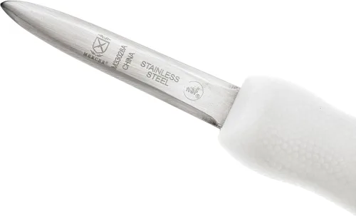 Miniatura 3 de Mercer Culinary Cuchillo de ostras estilo Boston con mango de polietileno, 3 pulgadas, color blanco