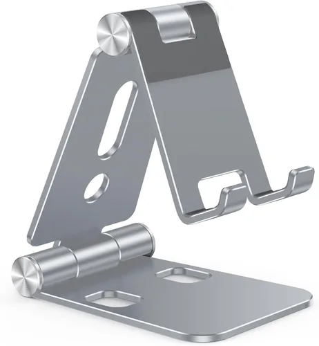 Miniatura 10 de OMOTON Soporte plegable para teléfono celular, C4 soporte de teléfono de aluminio portátil, base de acoplamiento ajustable para teléfono compatible