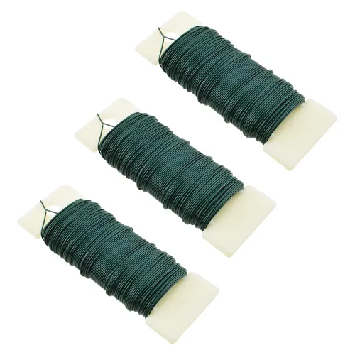 Miniatura 42 de HAHIYO Alambre Negro de Calibre 22 - 1 Rollo, 38 Yardas (115 Pies) Alambre Floral Flexible para Manualidades, Coronas de Navidad, Arreglos