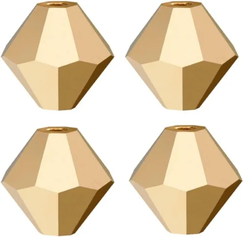 Miniatura 7 de 100 piezas auténticas Preciosa de 3 mm (0.12 pulgadas) cuentas sueltas de cristal bicono facetado pequeño del Mar Caribe (azul) compatibles