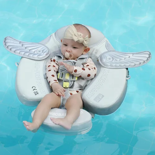 Miniatura 9 de Mambobaby Flotador con dosel, flotador para bebé con toldo, flotador plegable compresible para bebé, flotador portátil para piscina infantil